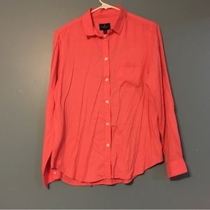 American eagle pink button down shirt, re-posting